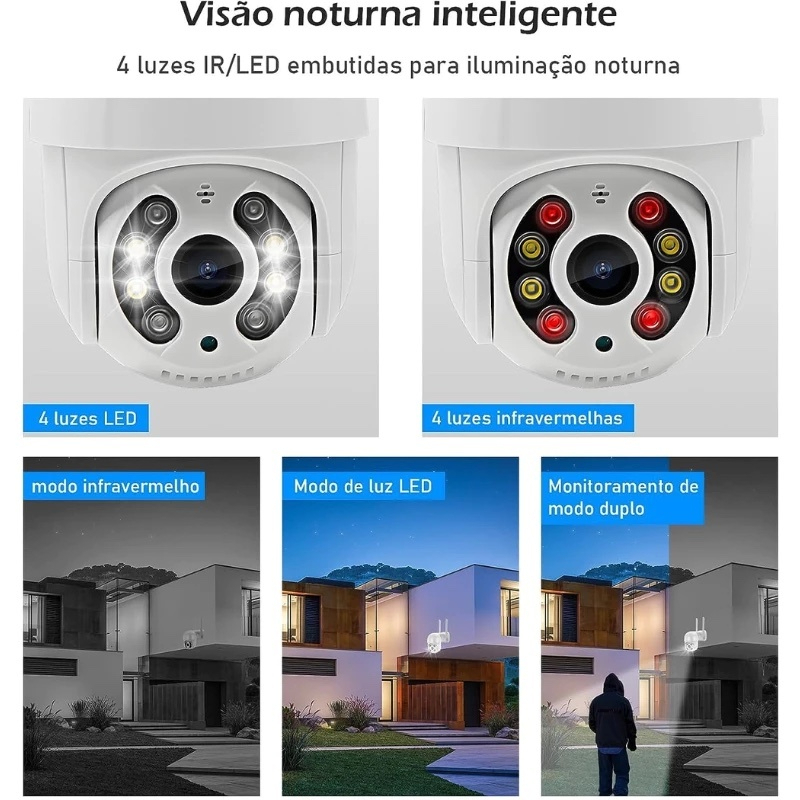 Câmera De Segurança Wi-fi Externa À Prova D'água Full Hd Icsee Gira 360 Speed Dome - Bivolt — imagem 2 de 2