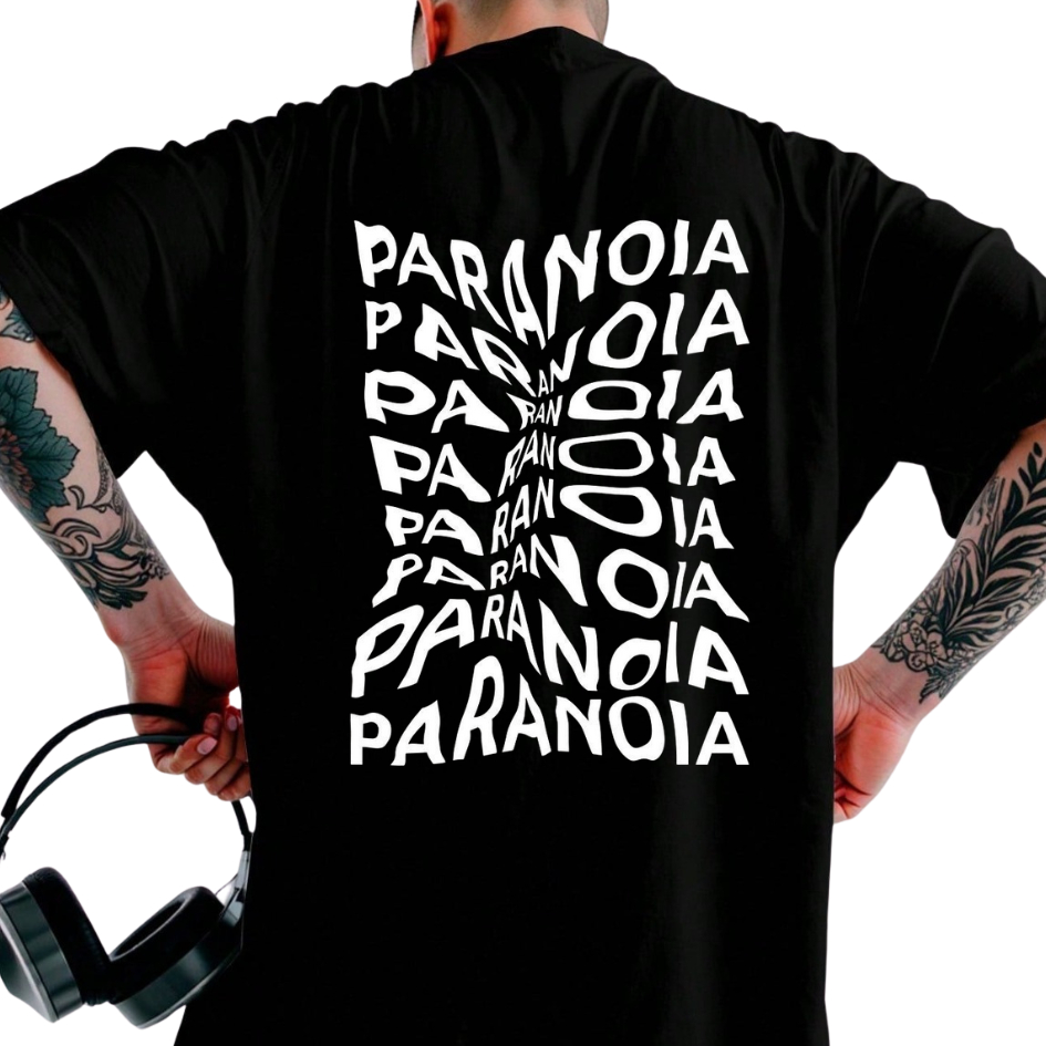 Camiseta Camiseta Oversized Streetwear Paranoia – Estampa Exclusiva