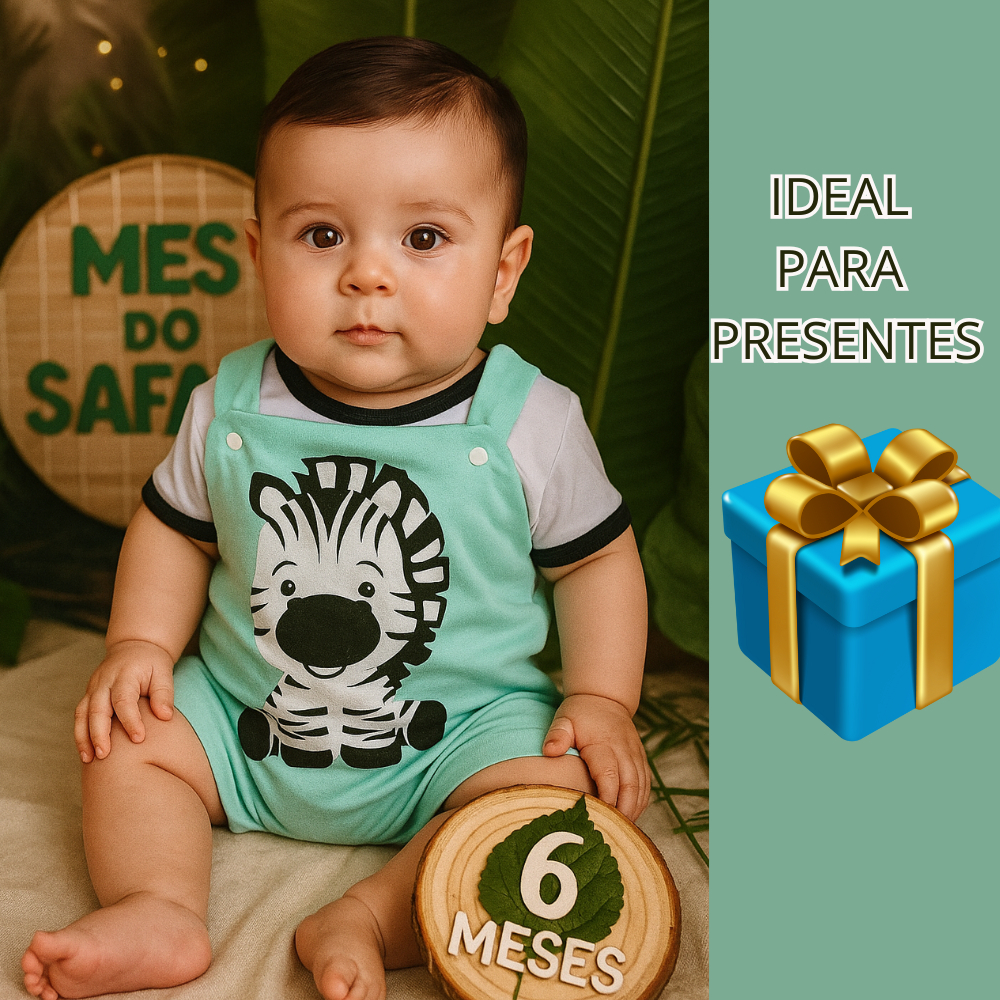 Kit 6 Peças Roupa De Bebe Peças Safari Enxoval Presente Unissex Menino Roupas de Bebê Conjunto Bebê Para Escola BebÊ