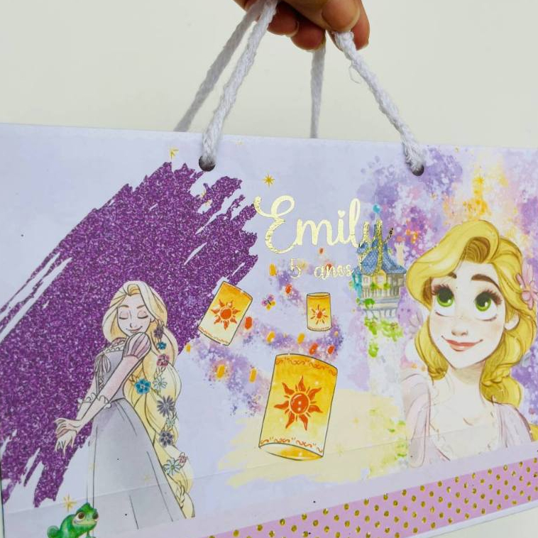 Sacolinha surpresa Enrolados Rapunzel / Personalizados/Lembrancinhas/Festa infantil/Aniversário/  sacola