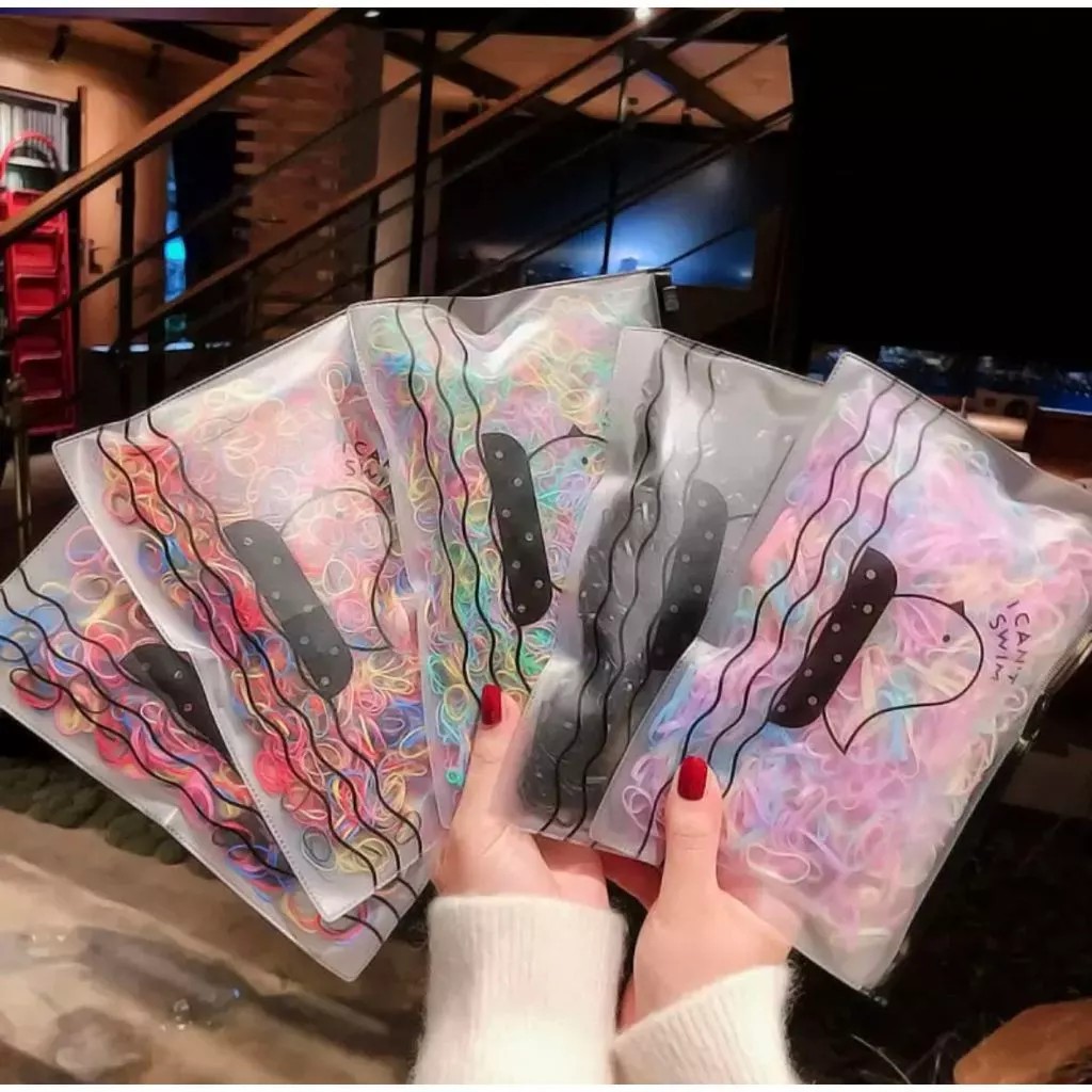 1000/2000Pcs/Pack Acessórios Para Porta Rabos De Pônei De Borracha Meninas Elásticas Descartáveis Coloridas em Oferta na Shopee
