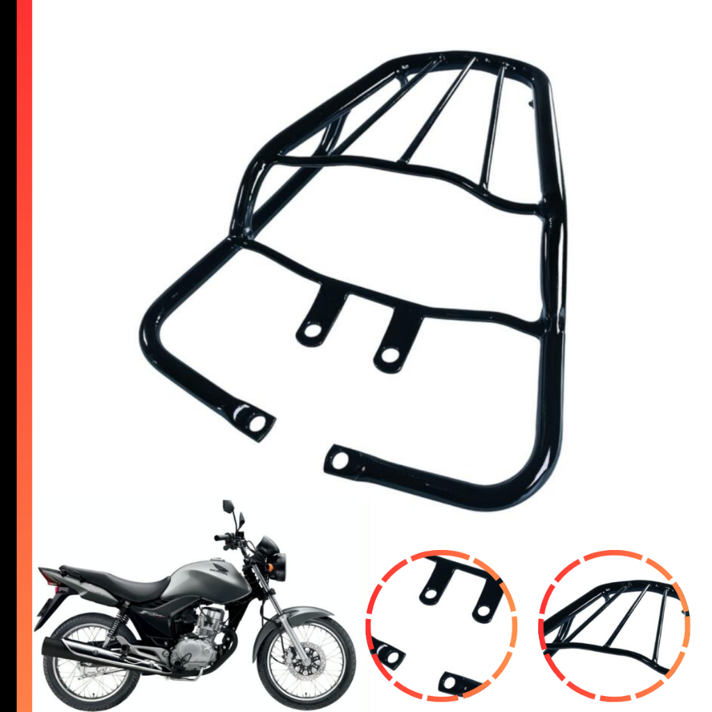 Bagageiro Titan 150 Fan Preto 2009 2011 2012 2013 em Oferta na Shopee