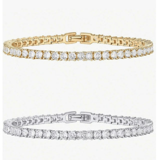 Pulseira Riviera Cravejada Zircônia Média, Bijuteria Premium Pulseira com Pedra Cravejada, Pulseira Riviera