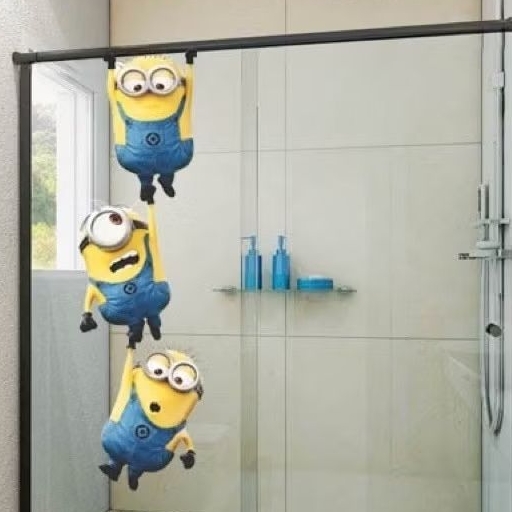 Adesivo para box minions pendurado | Adesivo vinil