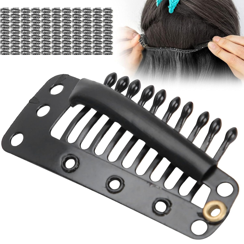 Presilhas Tic Tac de Metal p/ Mega Hair e Alongamento–Clipe de Pressão Reforçado | 10/20/50/100 Unid em Oferta na Shopee