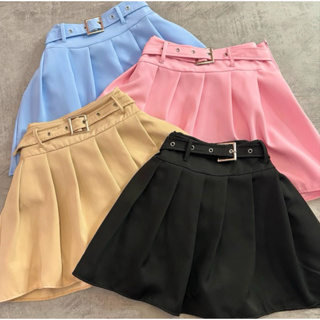 Short Saia Feminina Alfaiataria Plissado com Cinto Estiloso Tendência Verão 2025 em Oferta na Shopee
