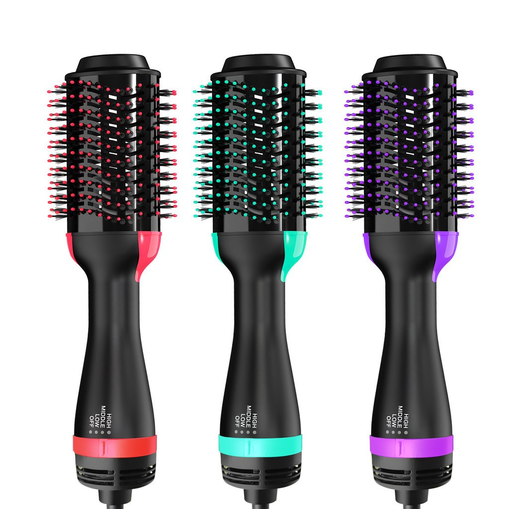 Escova Secadora 110v Alisador Elétrica Escova de ar quente Modeladores de cabelo Com 3 Em1 Hair em Oferta na Shopee