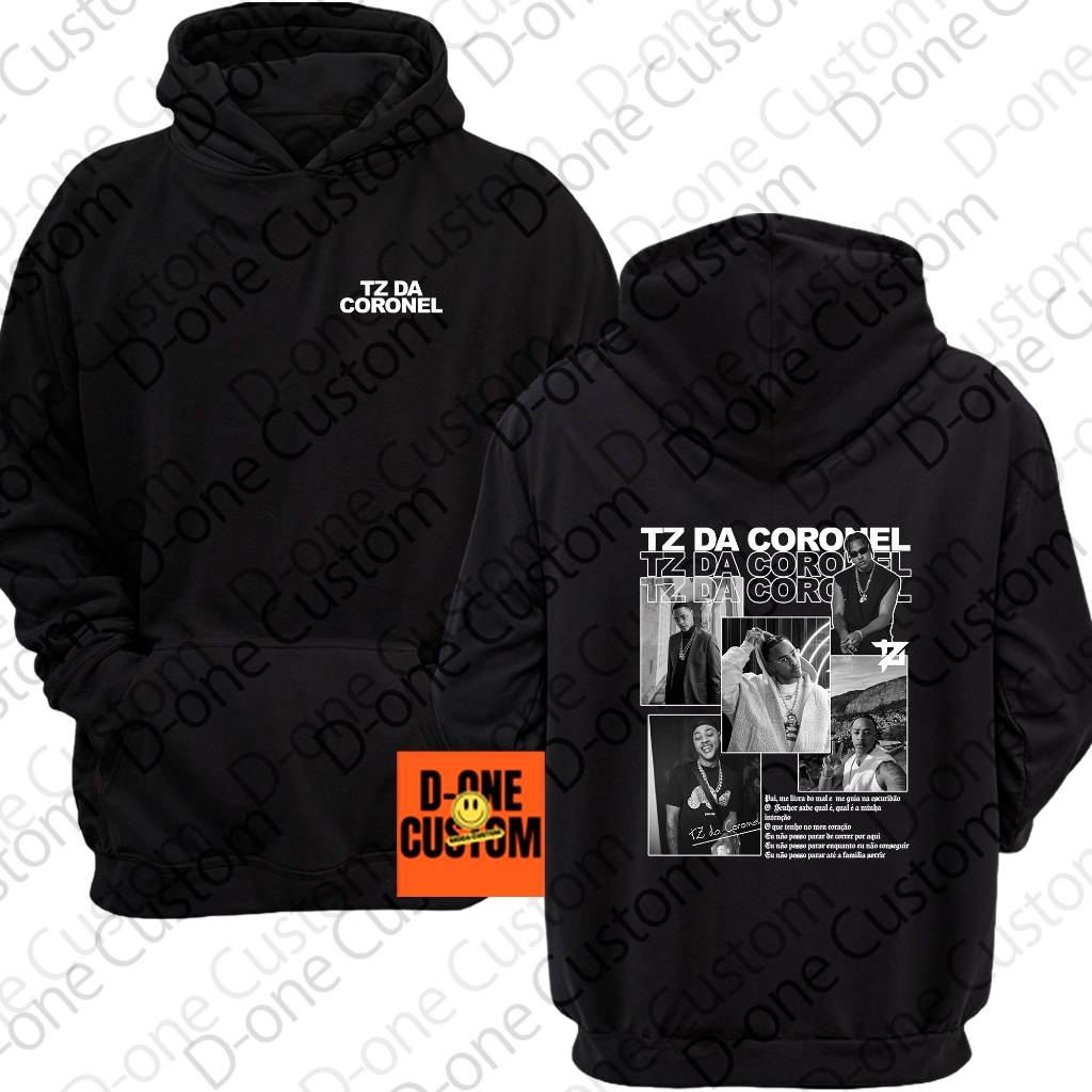 Moletom Blusa de Frio Tz Da Coronel Rapper Frase Pai Me Livra Do Mal Cultura Urbana Hip-Hop Rua Fé