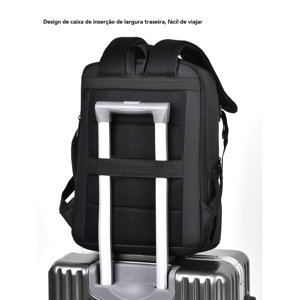 Mochila de laptop de negócios à prova d'água reforçada com expansão de capacidade — foto 8