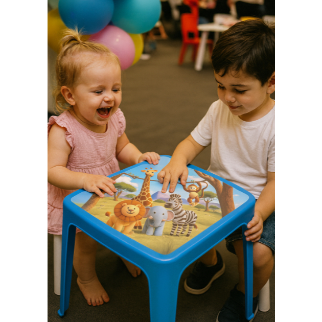 Adesivo Mesa Safari Infantil 🐵🦒 | Decoração Festa/Quarto | 3 Modelos – 2 Tamanhos - Pronta entrega! em Oferta na Shopee