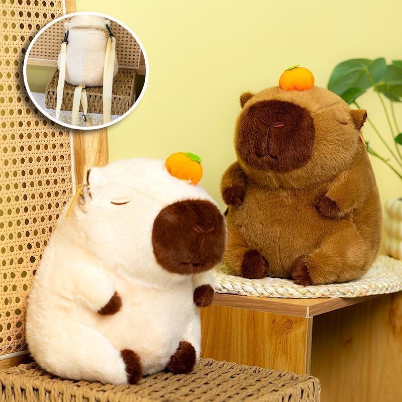 Mochila Infantil Temática De Capivara Com Design Fofo Em Pelúcia Perfeita Para Presentes E Dia A Dia