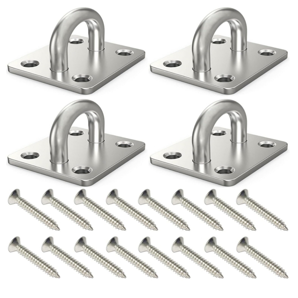 Kit 4 Ganchos Aço De Teto Pendurar No Balanço