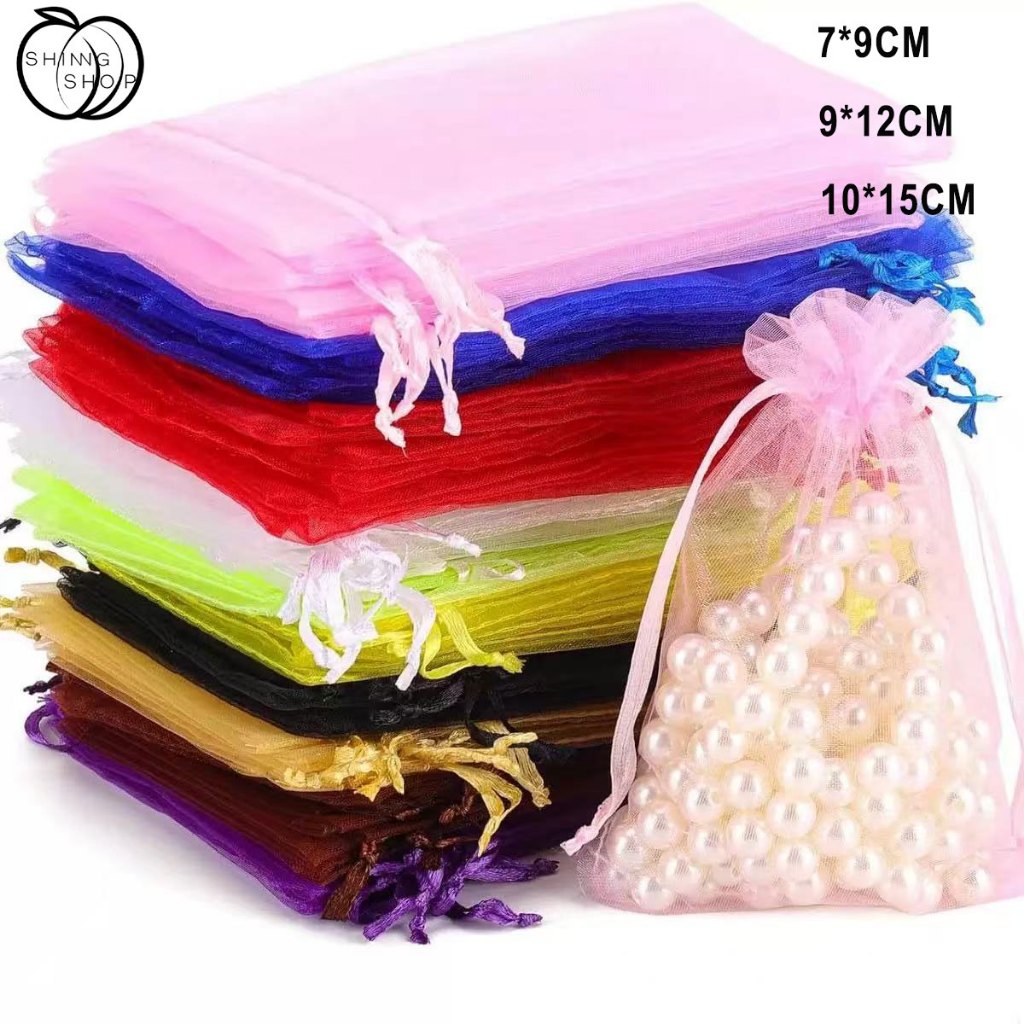 Kit 5/10/25 Un Saco Saquinho Organza Tule Saquinho-Multiuso Casa,Lembrancinhas e Decoração Sacos Festa Casamento