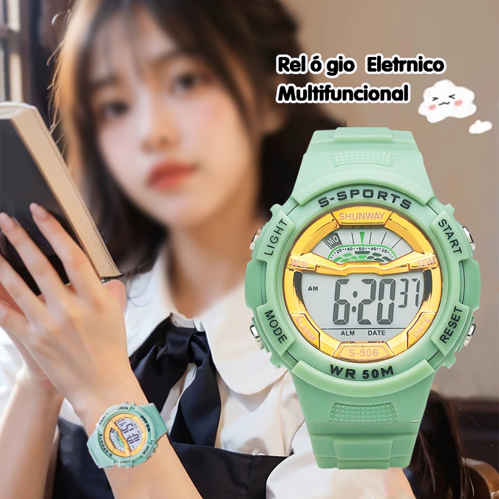 Relógio Digital a Prova D água Esportivo Eletrônico Masculino Relogio Feminino Prata Original em Oferta na Shopee