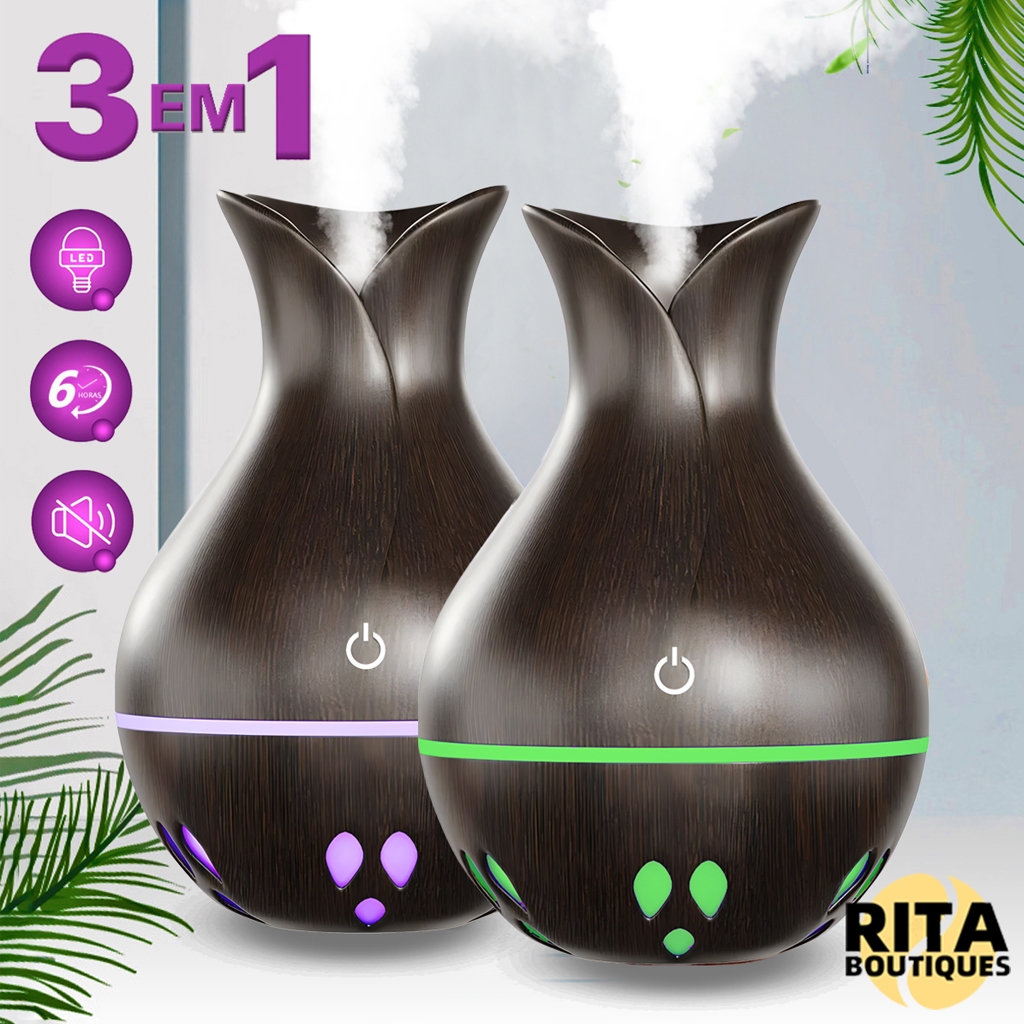 Mini Aromatizador De Ambiente Umidificador De Ar Madeira Purificador Portátil Para Carro