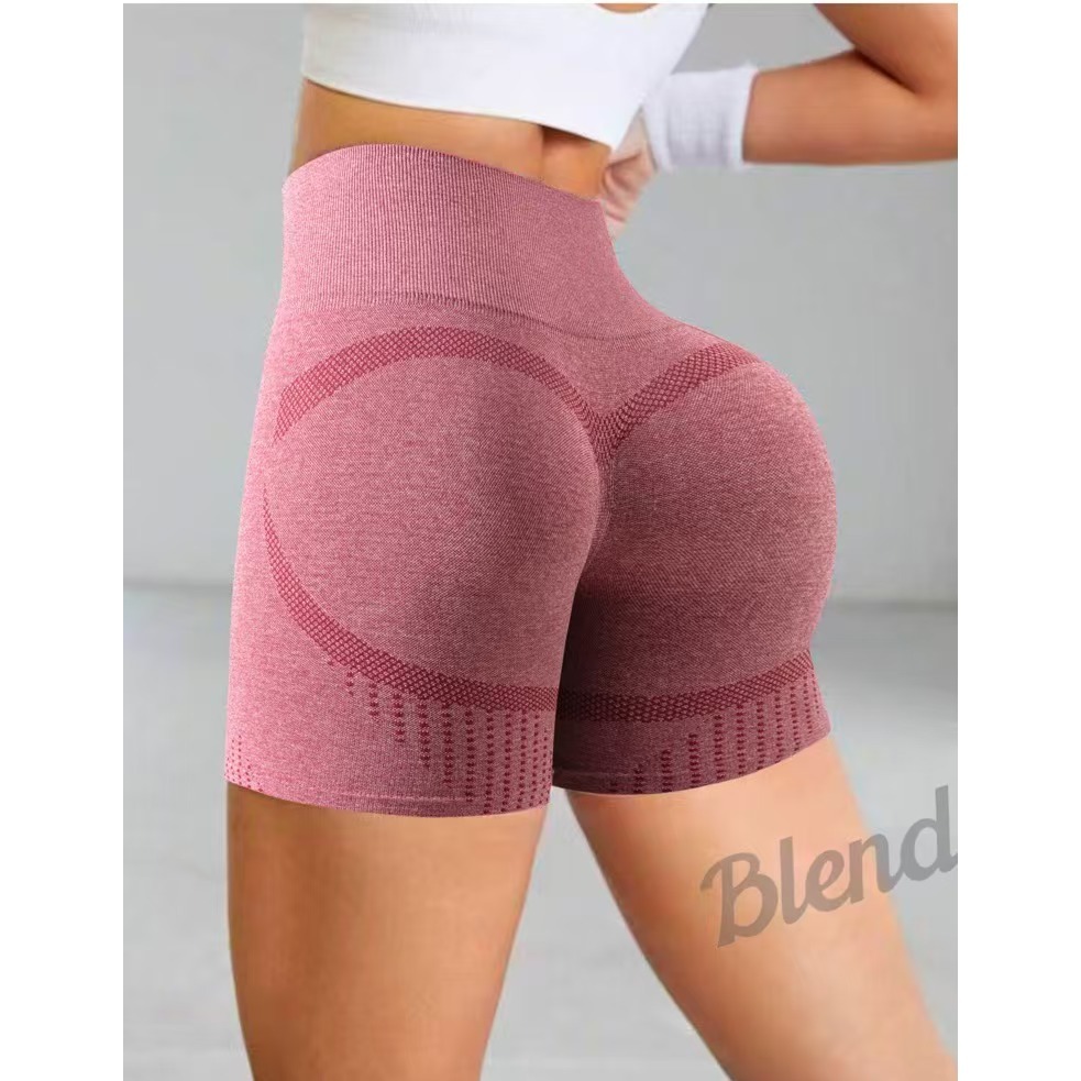 Short Esportiva Academia Yoga Feminina Cintura Alta Elástica Secagem Rápida - Short Levanta Bum-bum