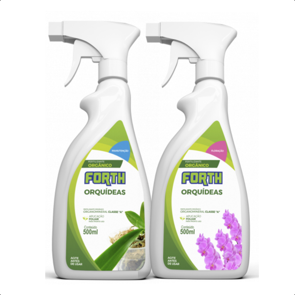 Kit Fertilizante Adubo Orgânico Forth Orquídeas Floração e Orquídea Manutenção 500ml Pronto Uso em Oferta na Shopee
