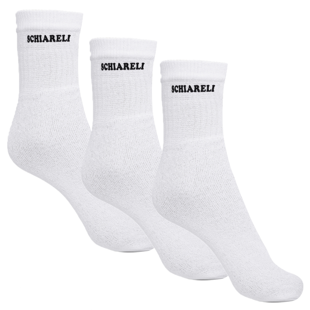 Meia Masculina Kit 3 Pares de Algodão Cano Médio Macia Casual Confortável Schiareli 240