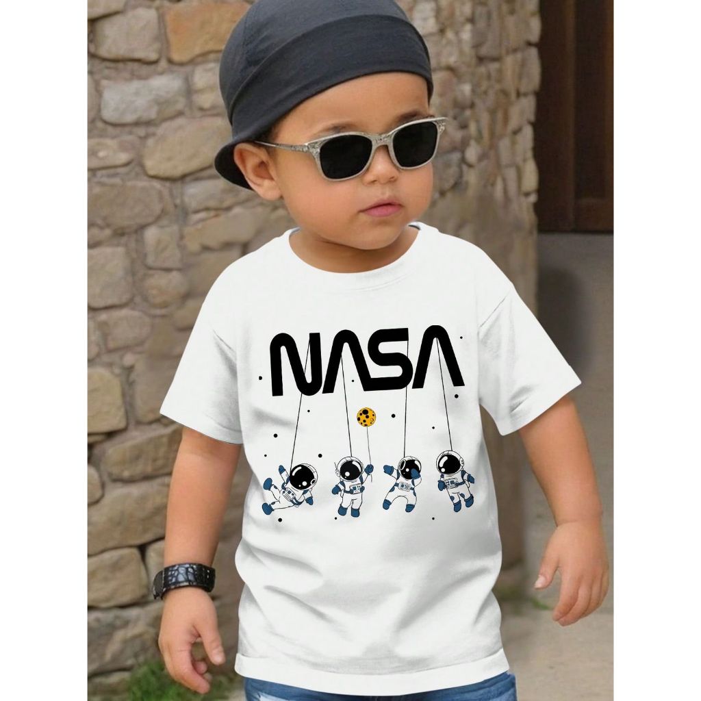 Camiseta Infantil Nasa Excelente Qualidade Super Estilosa e Confortável