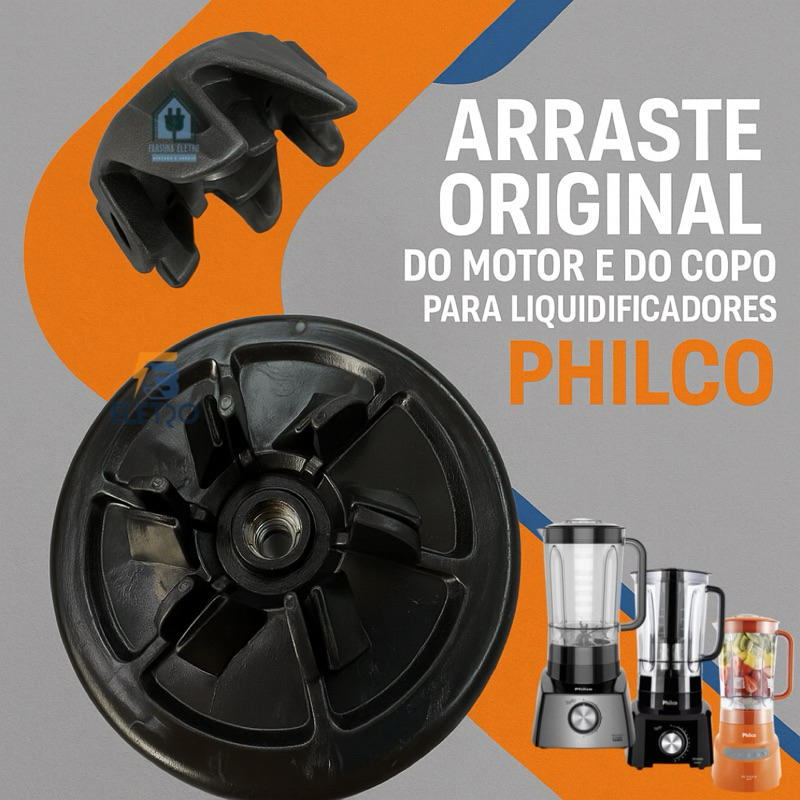 Arraste do Copo e do Motor Liquidificador Philco PLQ1414 PLQ1412 PLQ1411 PLQ1400 PLQ1350 Original