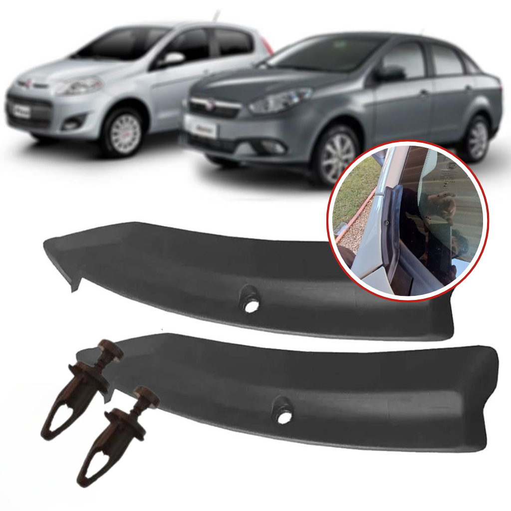 Acabamento Para-brisa Churrasqueira Novo Palio Grand Siena Par em Oferta na Shopee