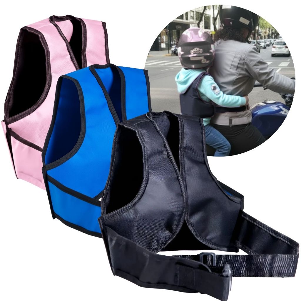 Colete Cinto Segurança Infantil Criança Garupa Moto Kids Proteção em Oferta na Shopee