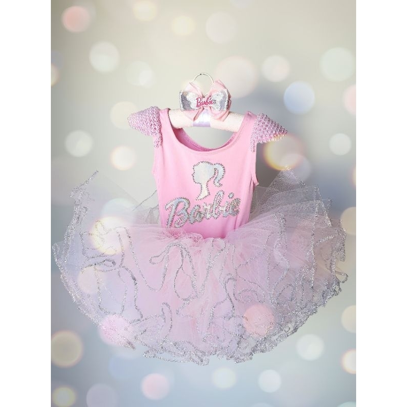 Kit saia de tule e collant body Fantasia infantil menina Bailarina ballet tutu aniversário Barbie