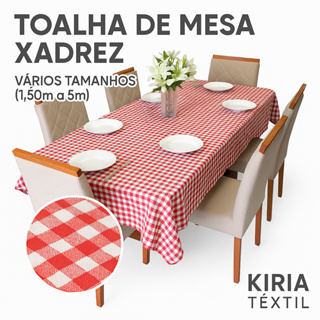 Toalha de Mesa Retangular Xadrez Vermelho Algodão Poliéster Decoração 4 Lugares 6 Lugares 8 Lugares em Oferta na Shopee