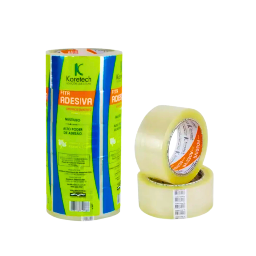 Fita Adesiva Durex PVC 45 mm x 100 m (1 Rolo) - Koretech