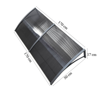 Toldo Policarbonato 170x50 cm  Alta Resistência, Proteção UV area externa portas e janelas em Oferta na Shopee