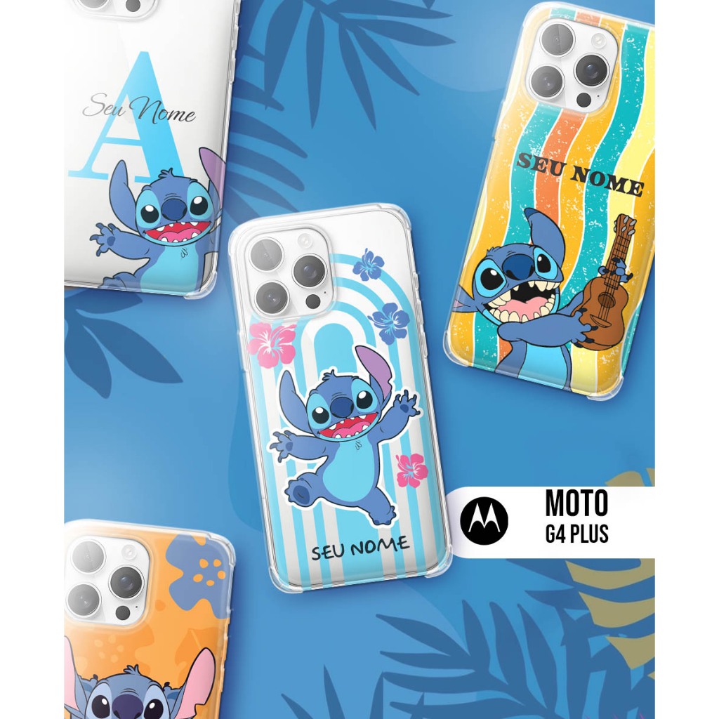 Capa Capinha Case Silicone - Moto G4 Plus  - Coleção Ohana and Family