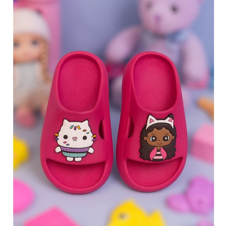 Chinelo Nuvem Infantil Menina Colorido Turma da Gabi e Borboleta Pink Confortável Promoção