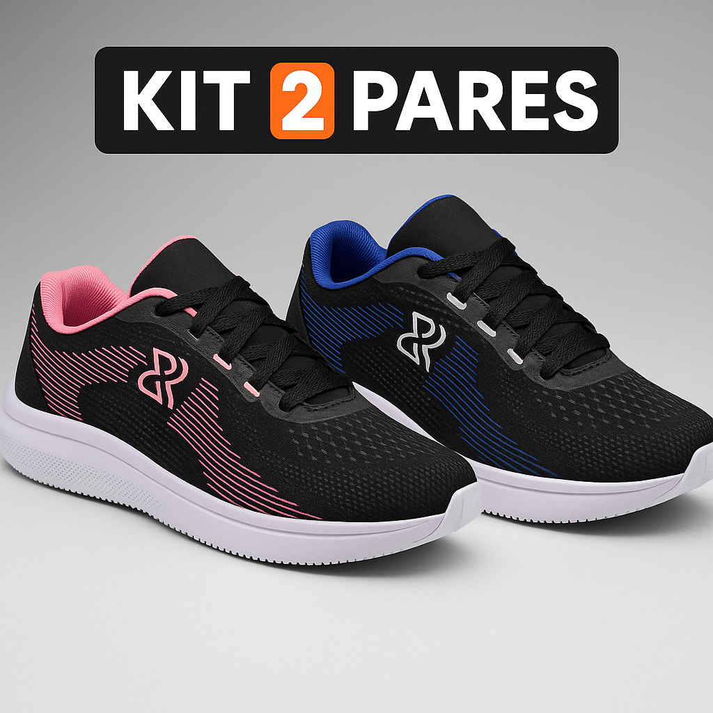 Kit DOIS Pares Tênis Esportivo Confortável Super Leve Ideal Para Treino e Dia a Dia em Oferta na Shopee