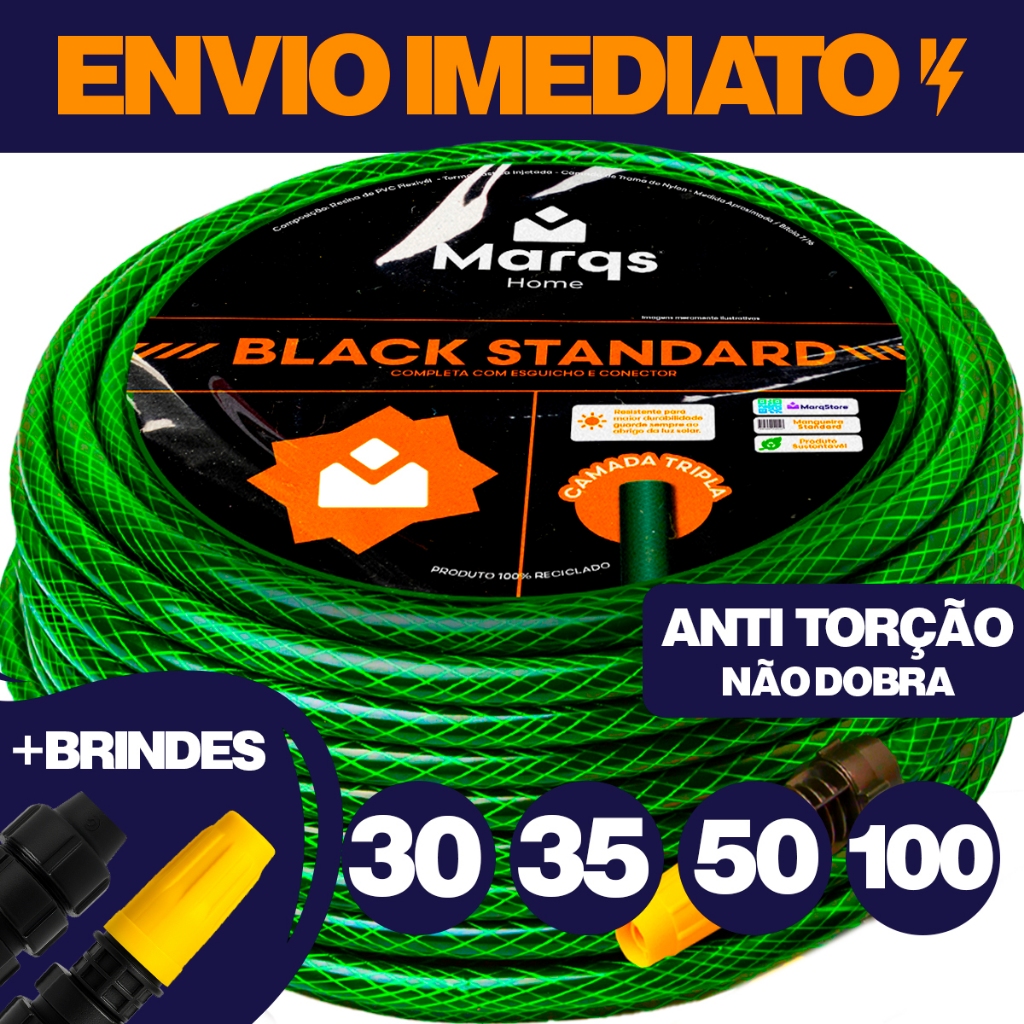 Mangueira de Jardim Marqs Home Jardim Pvc Carro Lavadora 7/16 Com Conector e Esguicho