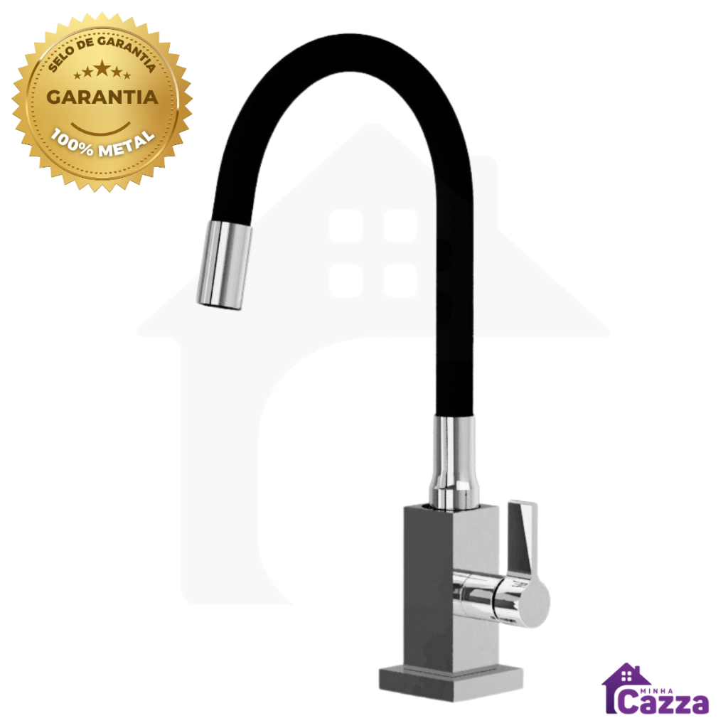 Torneira Gourmet de Cozinha Bancada Flexível Mesa Preta Black em Oferta na Shopee