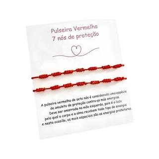 Kit 2 Pulseira Sete Nós Da Proteção Casal Amizade Contra Inveja Mal Olhado Fio Vermelho em Oferta na Shopee