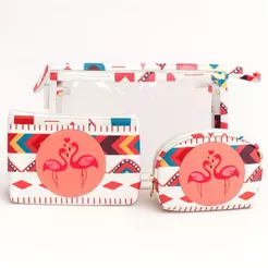 Necessaire Para Viagem e Bolsa Necessaire Para Viagem 3 Peças Porta Shampoo Creme Sabonete