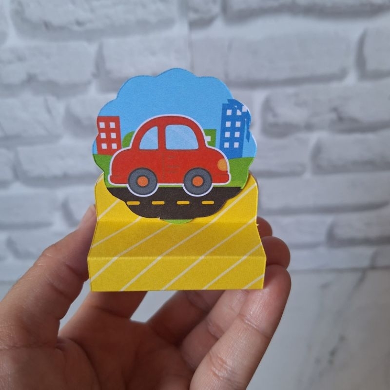 Kit 20 Porta Bis Duplo Carrinhos Transporte Carros Lembrancinha Infantil Personalizados Mimo Aniversario Pegue e Monte