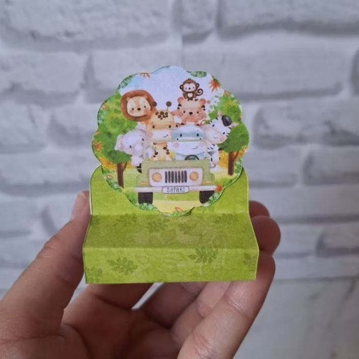 Kit com 20 Porta Bis Duplo Safari Menino Lembrancinha Infantil Personalizados Mimo Aniversario