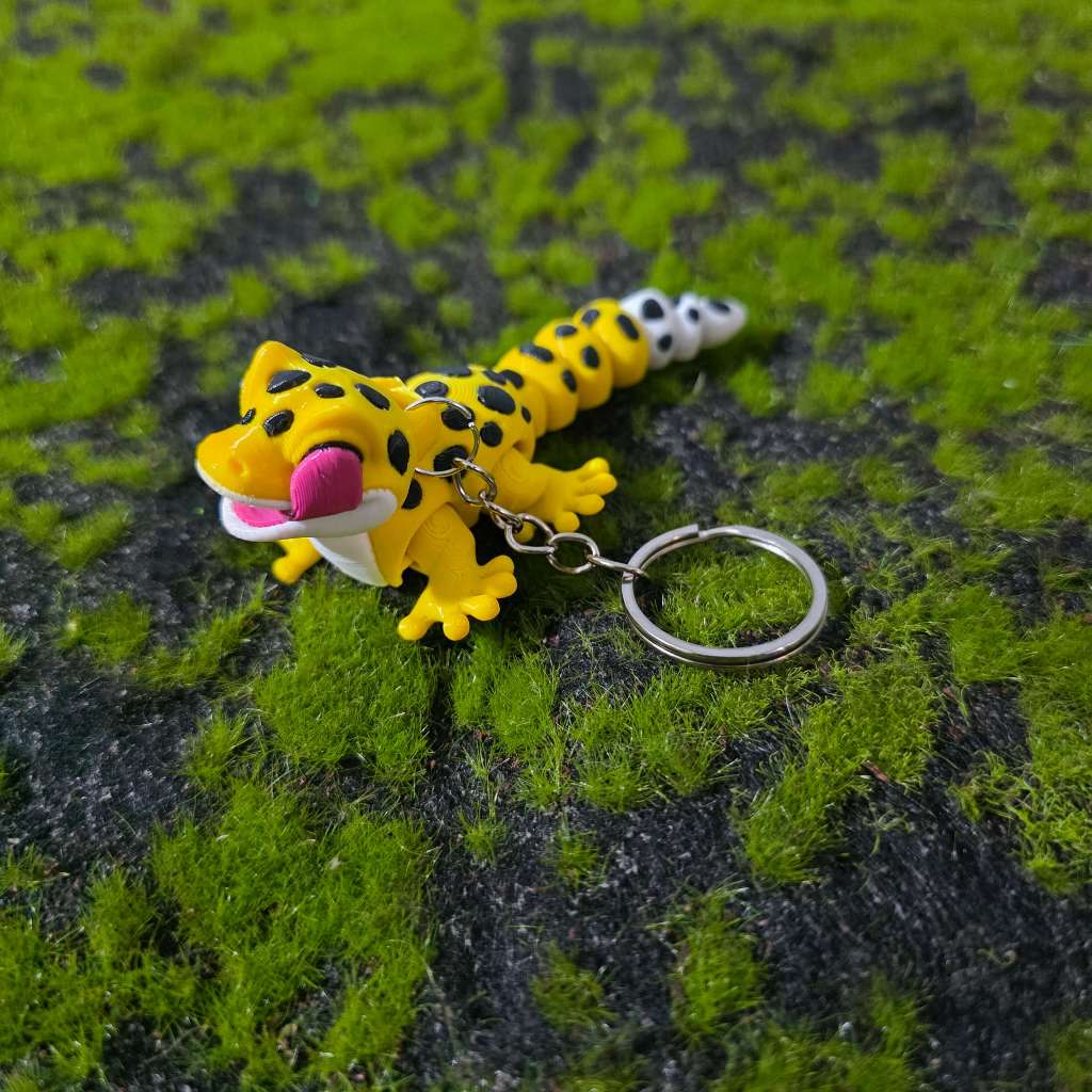 Chaveiro Gecko Lingua Licking Lambendo olho 3D Colorido Articulado, Flexível, Réptil, Lagarto, Lizard, Reptmania
