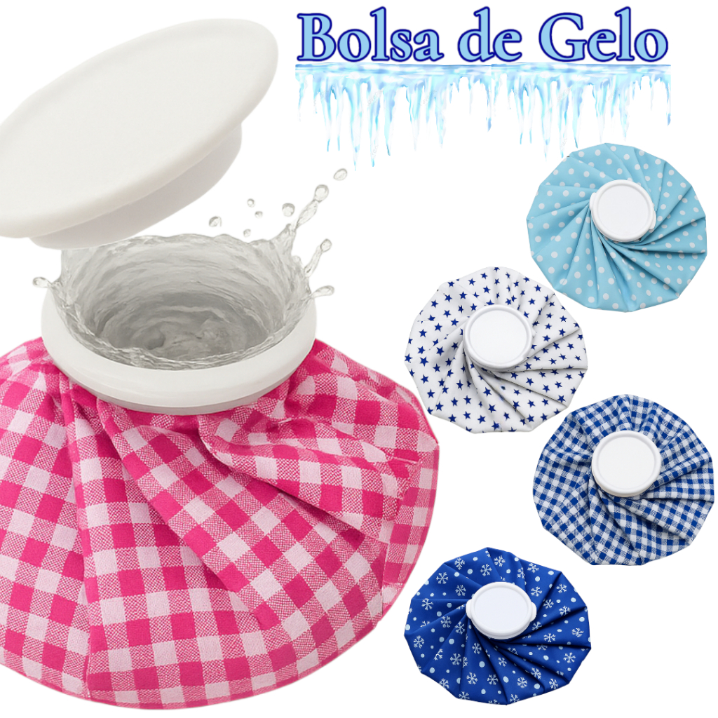 Bolsa De Gelo 1,4L Impermeável Flexível Compressa Fria Ou Quente Lesão Cólica Dor em Oferta na Shopee