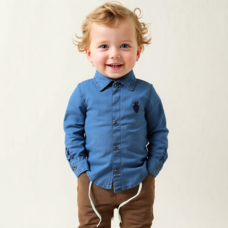 camisa manga longa jeans infantil menino tam 01 a 16 anos,algodao premium outono inverno.