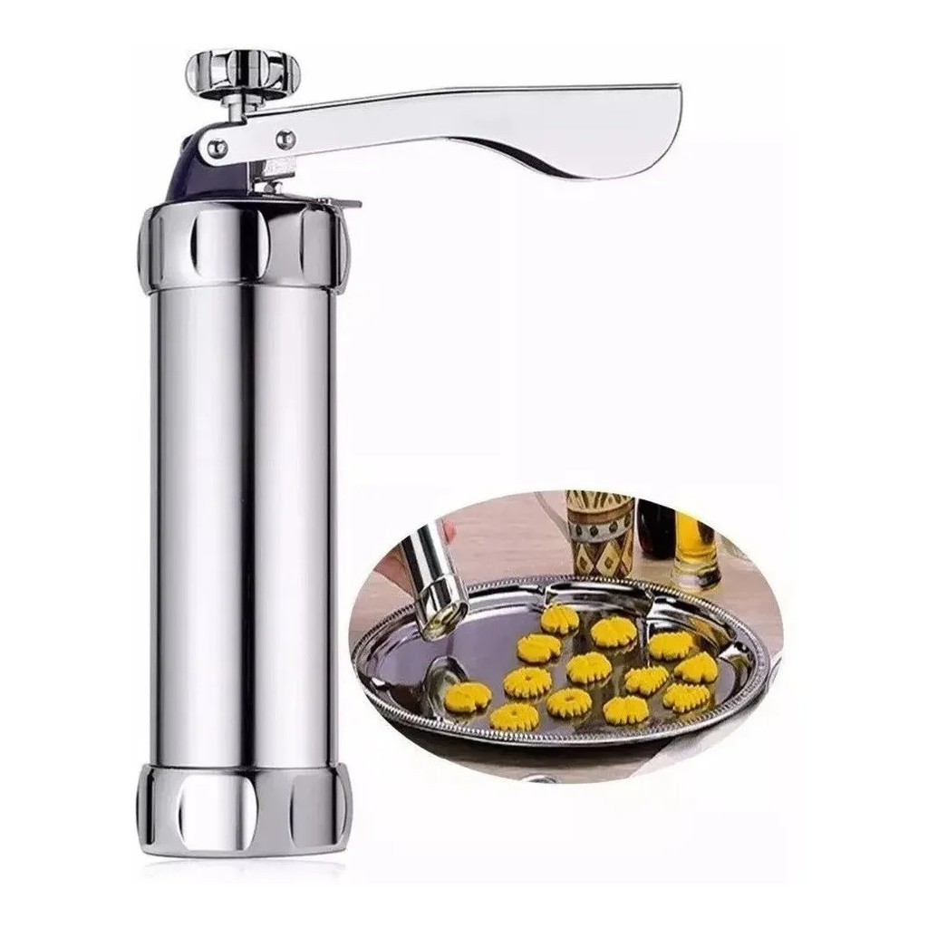Máquina de Fazer Biscoitos e Bolachas | Biscoiteira com Moldes para Decorar Bolos e Confeitaria em Oferta na Shopee