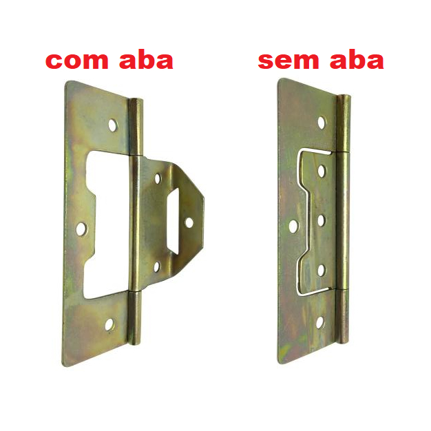 Dobradiça 52mm 82mm com aba sem aba móveis antigo madeira sucupira etc em Oferta na Shopee
