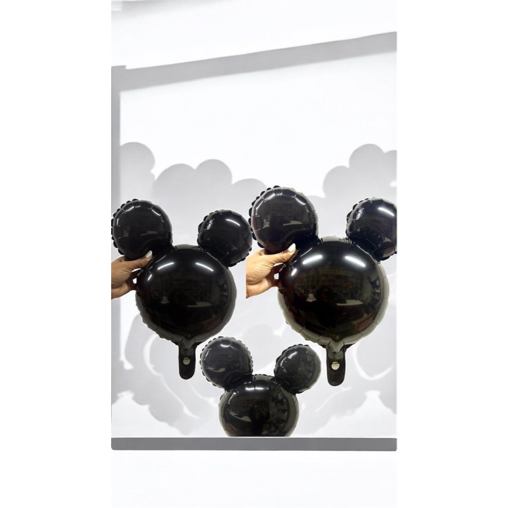 10 Balão Metalizado Cabeça Mickey 22cm Centro mesa festa decoração enfeite painel
