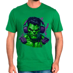 Camiseta Camisa Blusa Hulk Adulto e Infantil Unissex ALGODÃO 100% Algodão