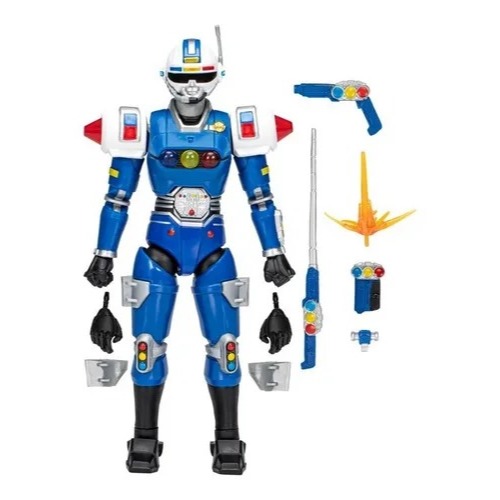 Boneco power rangers turbo centurião azul hasbro. Importado