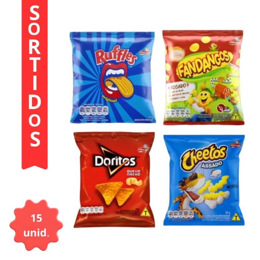 Kit 15 Doritos Salgadinho Elma Chips