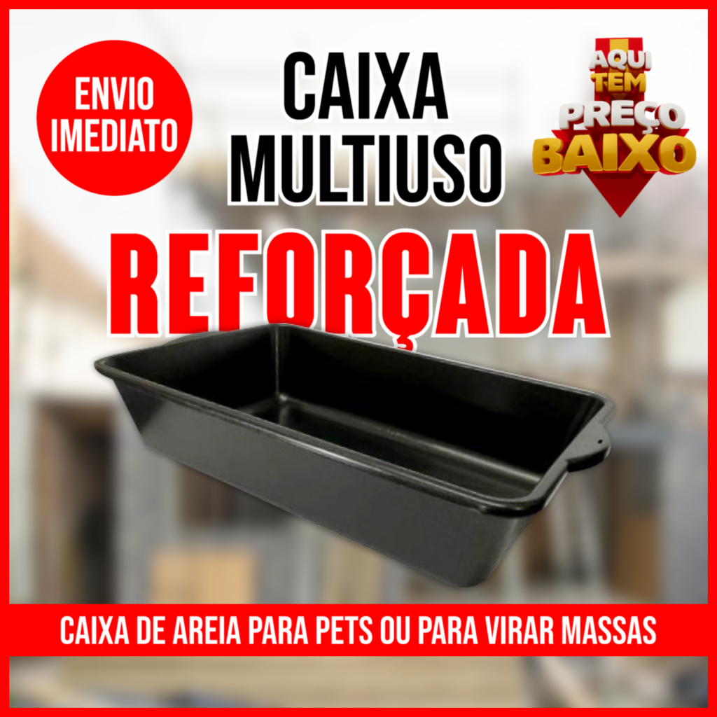 Caixa Multiuso 22lts Plástica Pedreiro, Obra, Construção, Para Mexer Massa, Cimento, Tintas e Pets