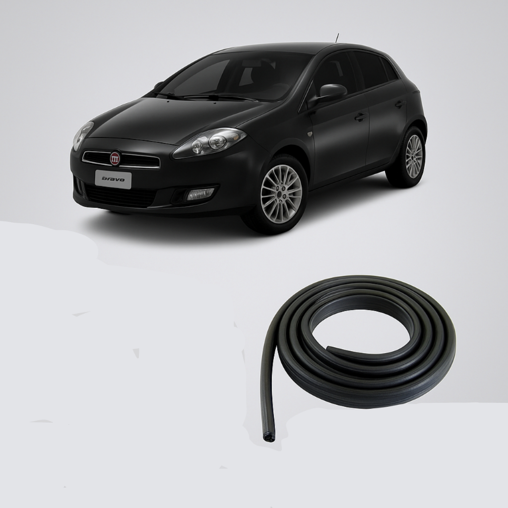 Borracha De Porta  Preta Estriada Fiat STRADA/SIENA PALIO 2/4 PORTAS em Oferta na Shopee